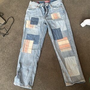 Lucky Brand Vintage-Inspired Patchwork Jeans – Unique Boho Style